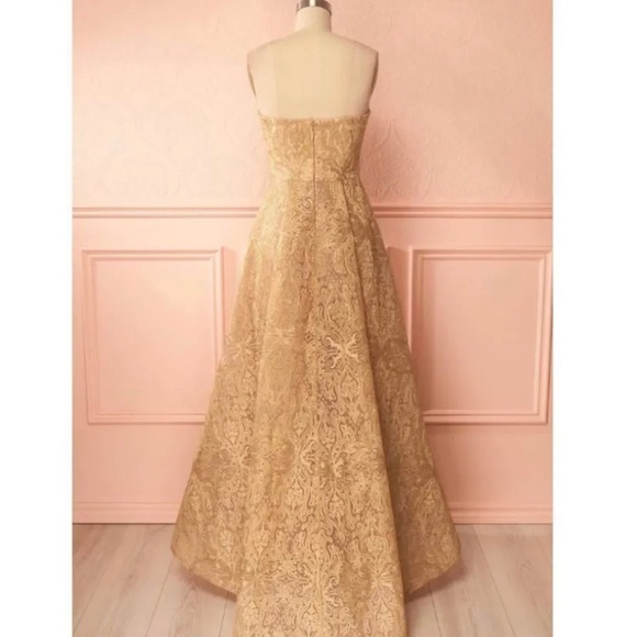 Opulent Gold Prom Dress - Picture 3 of 5